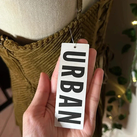 Urban Outfitters Kensie Corduroy Lace Back Mini Dress NWT - Picture 7 of 9